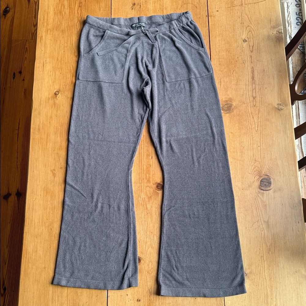 Barefoot Dreams CozyChic Gray Women's full length Pants size Large EUC - Picture 1 of 8